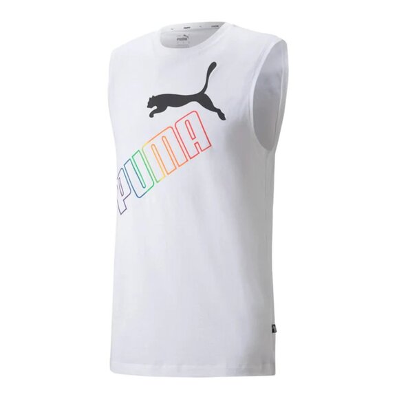 PUMA Essentials + Rainbow Sleeveless Men's Tee - Picture 3 of 3